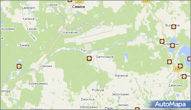 mapa Siemirowice, Siemirowice na mapie Targeo