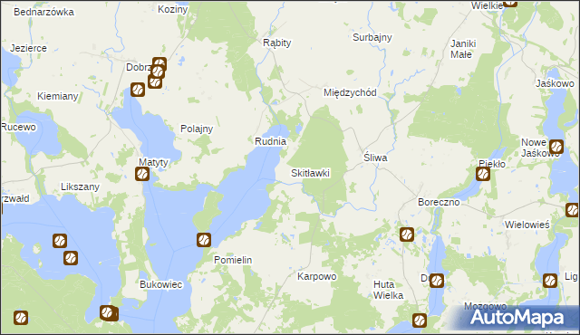 mapa Skitławki, Skitławki na mapie Targeo