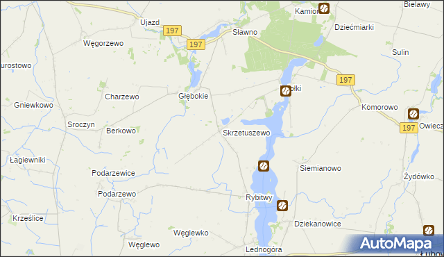 mapa Skrzetuszewo, Skrzetuszewo na mapie Targeo