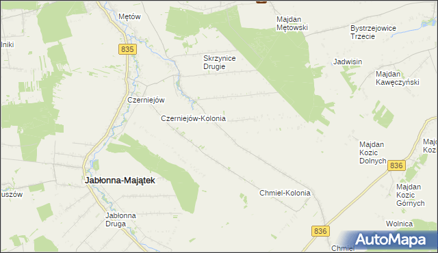 mapa Skrzynice-Kolonia, Skrzynice-Kolonia na mapie Targeo