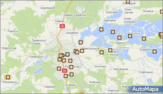 mapa Sławoszowice, Sławoszowice na mapie Targeo