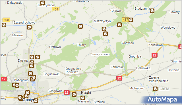 mapa Smogorzewo gmina Piaski, Smogorzewo gmina Piaski na mapie Targeo