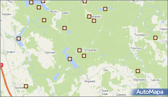 mapa Smolanek, Smolanek na mapie Targeo