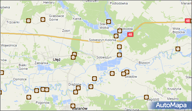 mapa Sobieszyn, Sobieszyn na mapie Targeo