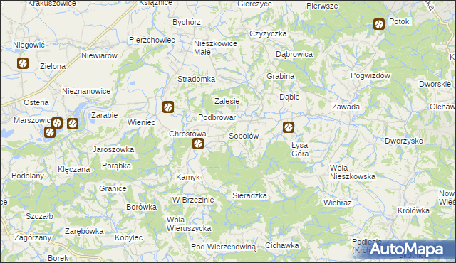 mapa Sobolów, Sobolów na mapie Targeo