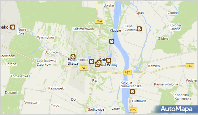 mapa Solec nad Wisłą, Solec nad Wisłą na mapie Targeo