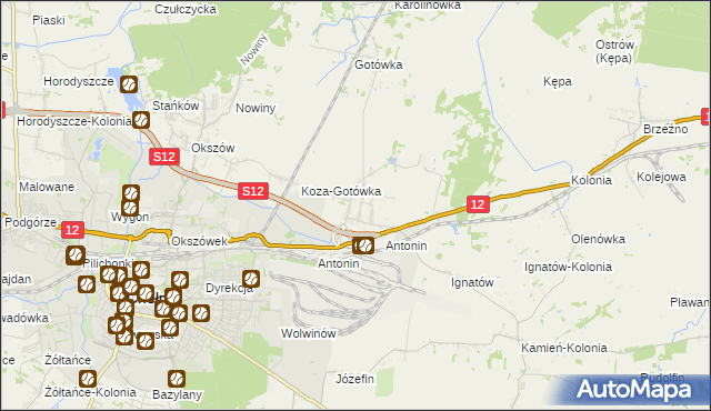 mapa Srebrzyszcze, Srebrzyszcze na mapie Targeo