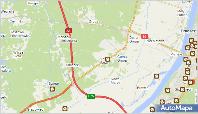 mapa Stare Marzy, Stare Marzy na mapie Targeo
