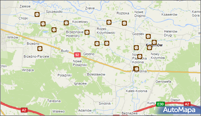 mapa Stare Paprockie Holendry, Stare Paprockie Holendry na mapie Targeo