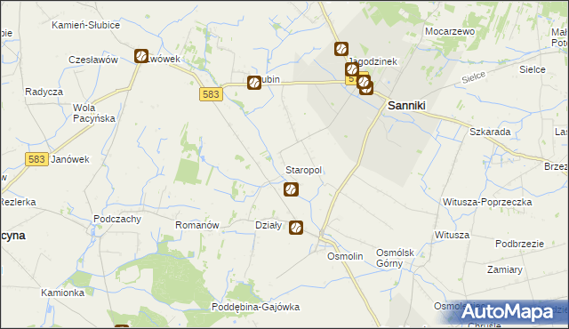 mapa Staropol, Staropol na mapie Targeo