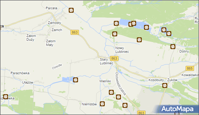 mapa Stary Lubliniec, Stary Lubliniec na mapie Targeo