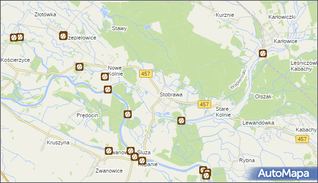 mapa Stobrawa, Stobrawa na mapie Targeo