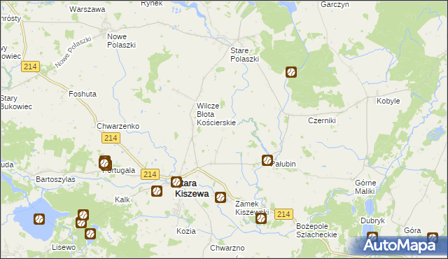 mapa Strzelki, Strzelki na mapie Targeo