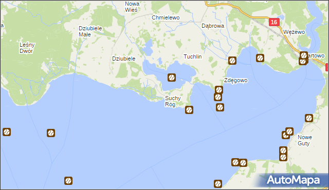 mapa Suchy Róg, Suchy Róg na mapie Targeo