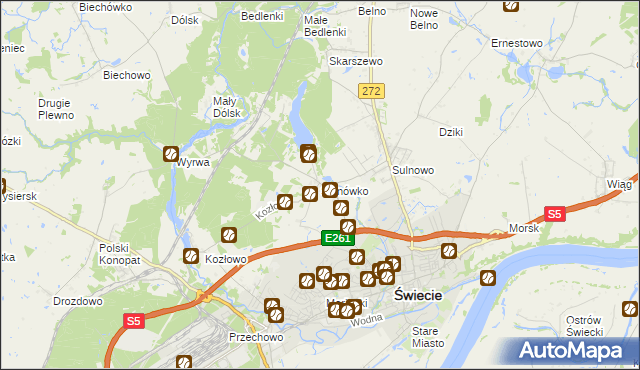mapa Sulnówko, Sulnówko na mapie Targeo