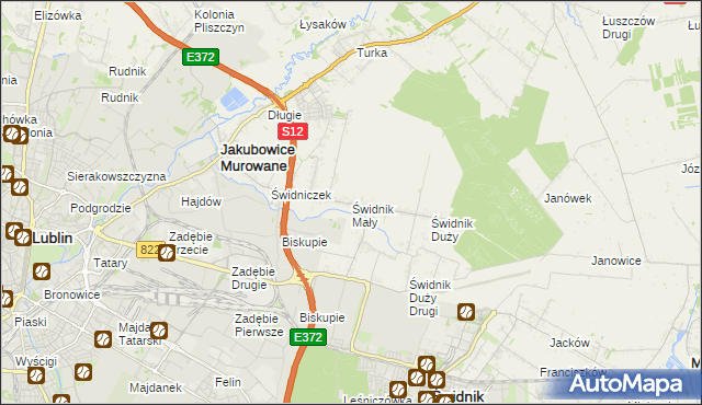 mapa Świdnik Mały, Świdnik Mały na mapie Targeo