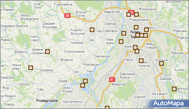mapa Świniarsko, Świniarsko na mapie Targeo
