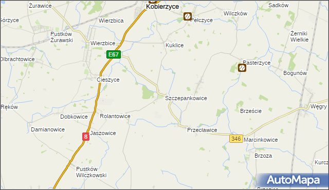 mapa Szczepankowice, Szczepankowice na mapie Targeo