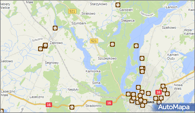 mapa Szczepkowo gmina Iława, Szczepkowo gmina Iława na mapie Targeo