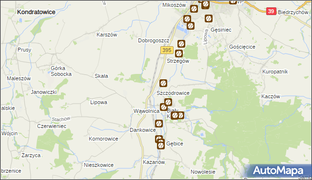 mapa Szczodrowice, Szczodrowice na mapie Targeo