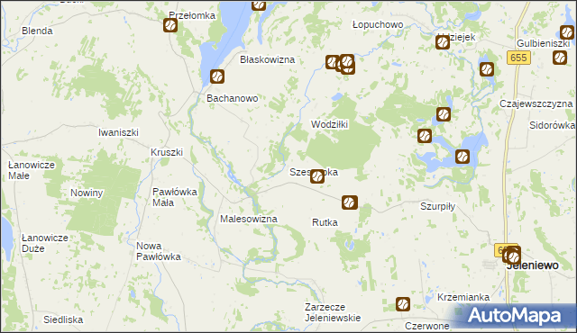 mapa Szeszupka, Szeszupka na mapie Targeo