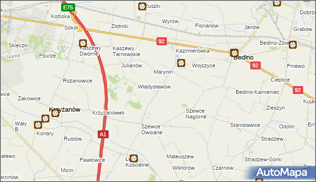 mapa Szewce-Walentyna, Szewce-Walentyna na mapie Targeo