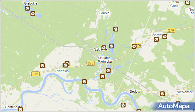 mapa Szklarka Radnicka, Szklarka Radnicka na mapie Targeo