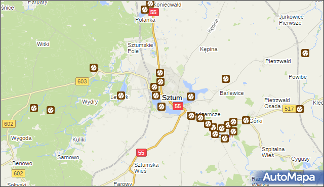 mapa Sztum, Sztum na mapie Targeo