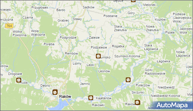 mapa Szumsko, Szumsko na mapie Targeo