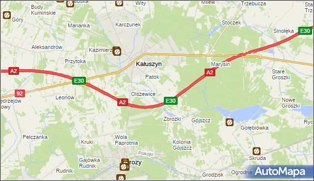 mapa Szymony, Szymony na mapie Targeo