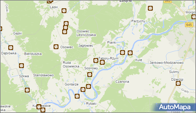 mapa Tabory-Rzym, Tabory-Rzym na mapie Targeo