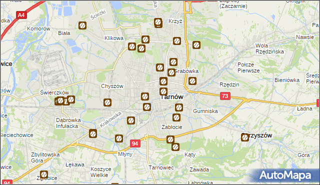 mapa Tarnów, Tarnów na mapie Targeo
