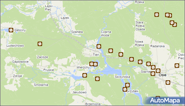 mapa Tleń, Tleń na mapie Targeo