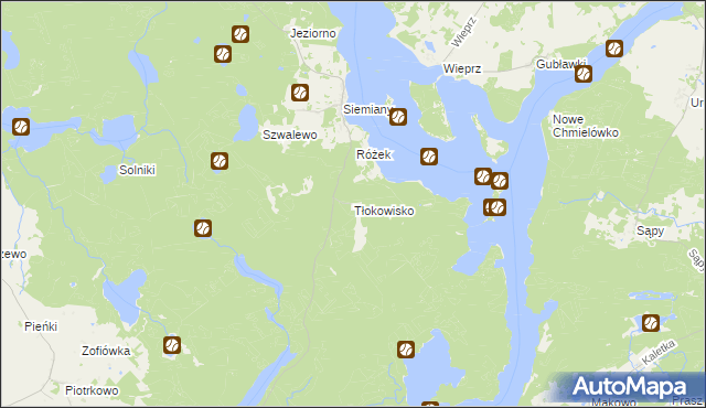 mapa Tłokowisko, Tłokowisko na mapie Targeo