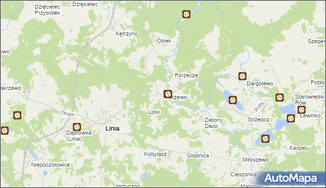 mapa Tłuczewo, Tłuczewo na mapie Targeo