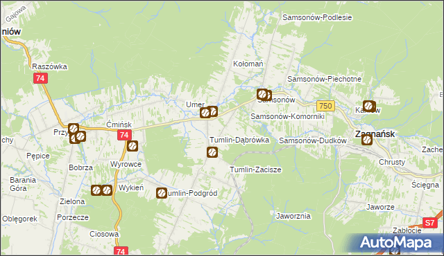 mapa Tumlin-Osowa, Tumlin-Osowa na mapie Targeo