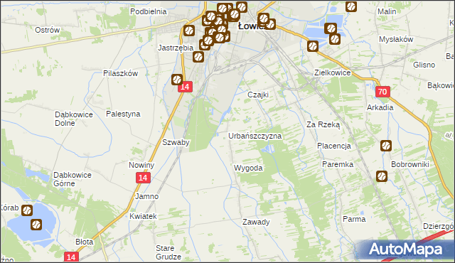 mapa Urbańszczyzna, Urbańszczyzna na mapie Targeo
