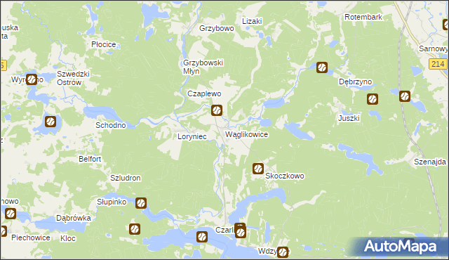 mapa Wąglikowice, Wąglikowice na mapie Targeo