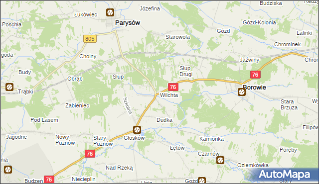 mapa Wilchta, Wilchta na mapie Targeo