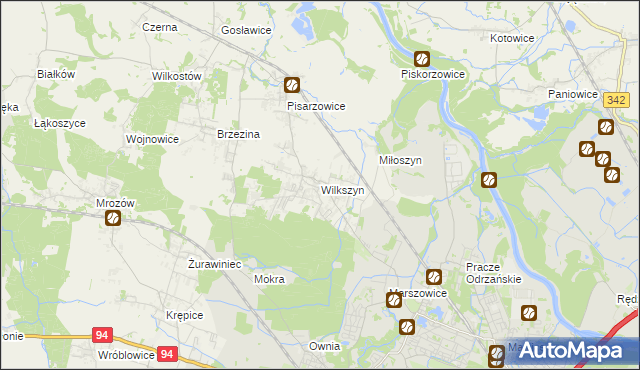 mapa Wilkszyn, Wilkszyn na mapie Targeo