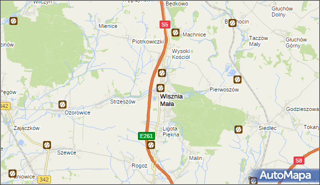 mapa Wisznia Mała, Wisznia Mała na mapie Targeo