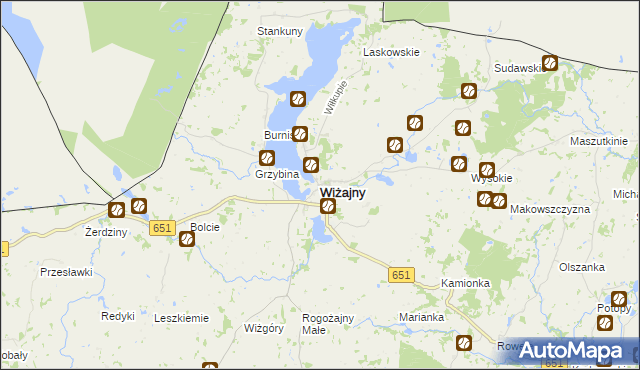 mapa Wiżajny, Wiżajny na mapie Targeo