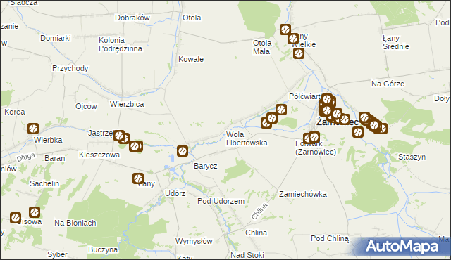 mapa Wola Libertowska, Wola Libertowska na mapie Targeo
