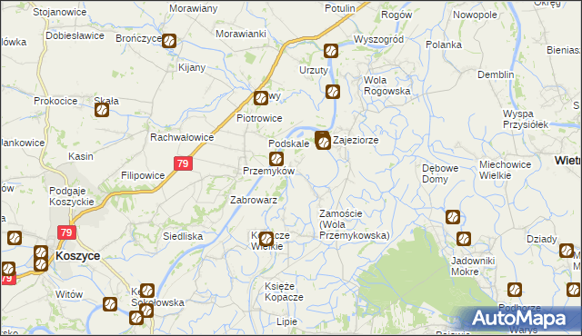 mapa Wola Przemykowska, Wola Przemykowska na mapie Targeo