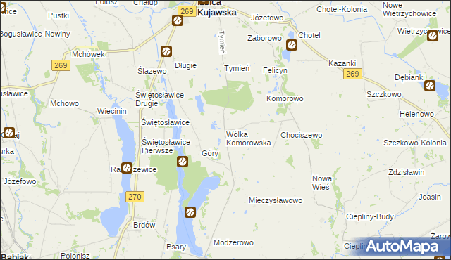 mapa Wólka Komorowska, Wólka Komorowska na mapie Targeo