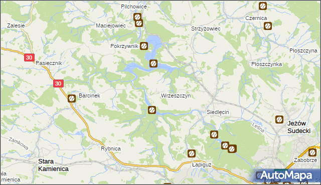 mapa Wrzeszczyn, Wrzeszczyn na mapie Targeo