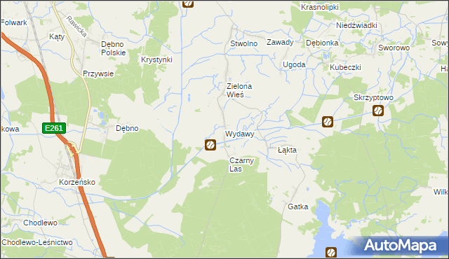 mapa Wydawy gmina Rawicz, Wydawy gmina Rawicz na mapie Targeo