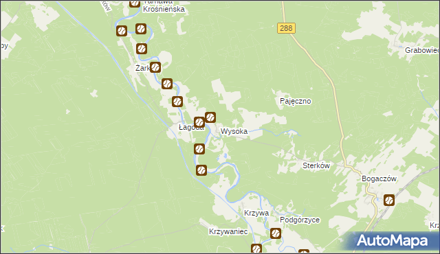 mapa Wysoka gmina Nowogród Bobrzański, Wysoka gmina Nowogród Bobrzański na mapie Targeo