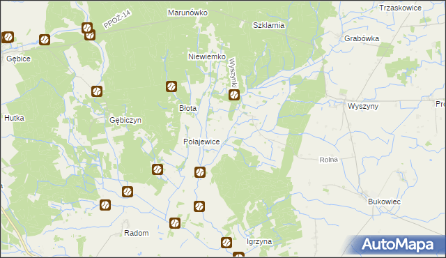 mapa Wyszynki, Wyszynki na mapie Targeo