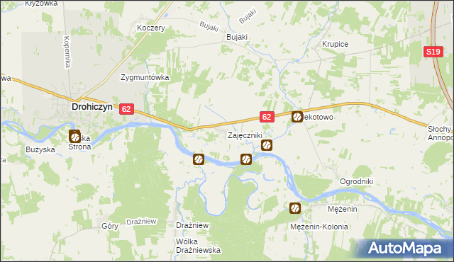 mapa Zajęczniki, Zajęczniki na mapie Targeo
